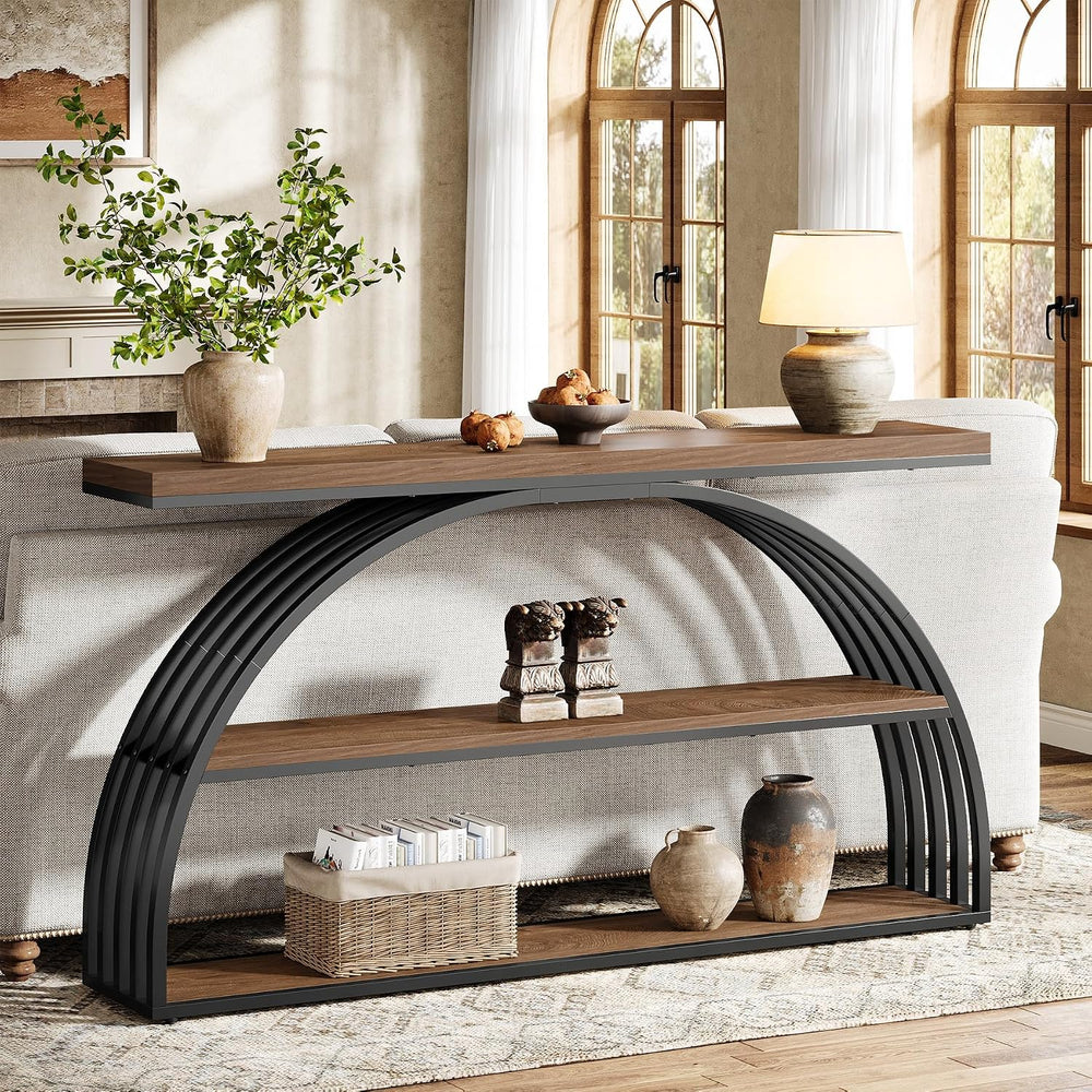 Tribesigns 63-Inch Console Table for Entryway, Farmhouse Entryway Table with ...