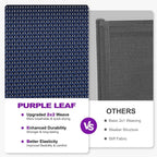 PURPLE LEAF Pool Lounge Chairs Set of 2 Chaise Lounge w/Wheel, Navy Blue | 5 Angles Perfect Comfort, Side Table Holds Drinks & Snacks, Flexible Sets Fit Any Layout, Silent Wheels for Easy Moving
