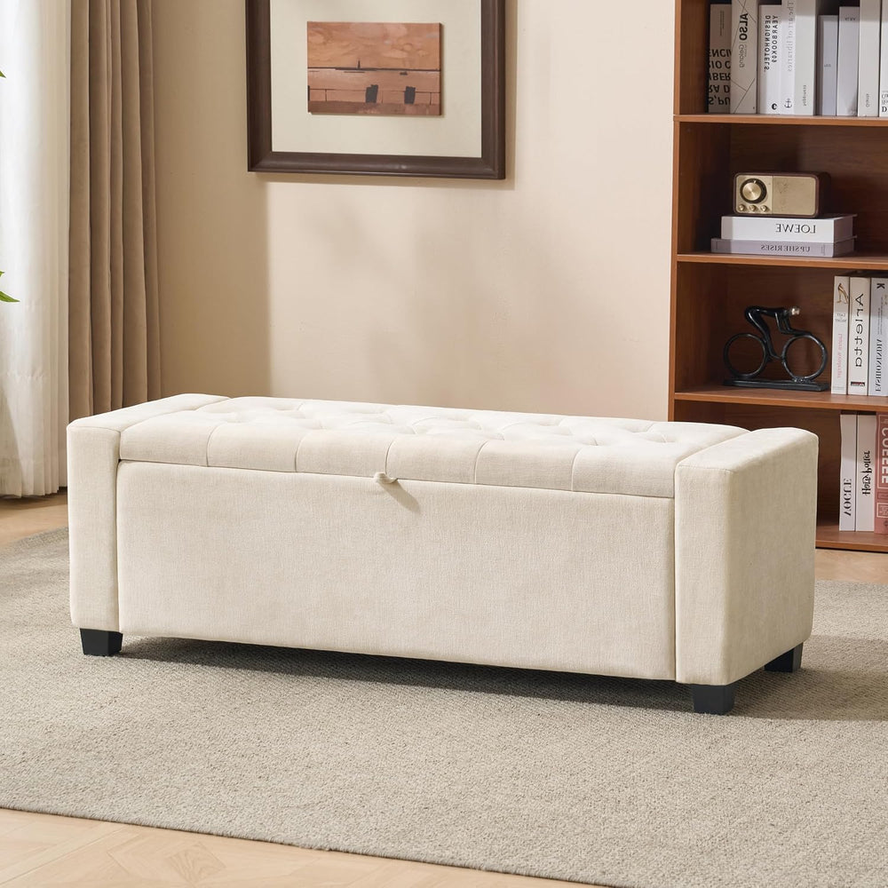 Royal Windsor Ottoman with Storage,Tufted Storage Bench for Bedroom | End of ...