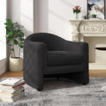 Accent Chair, Modern Boucle Fabric Armchair for Living Room, Comfy Upholstered Reading Single Sofa Chair for Bedroom (Boucle Dark Grey, Set of 1)