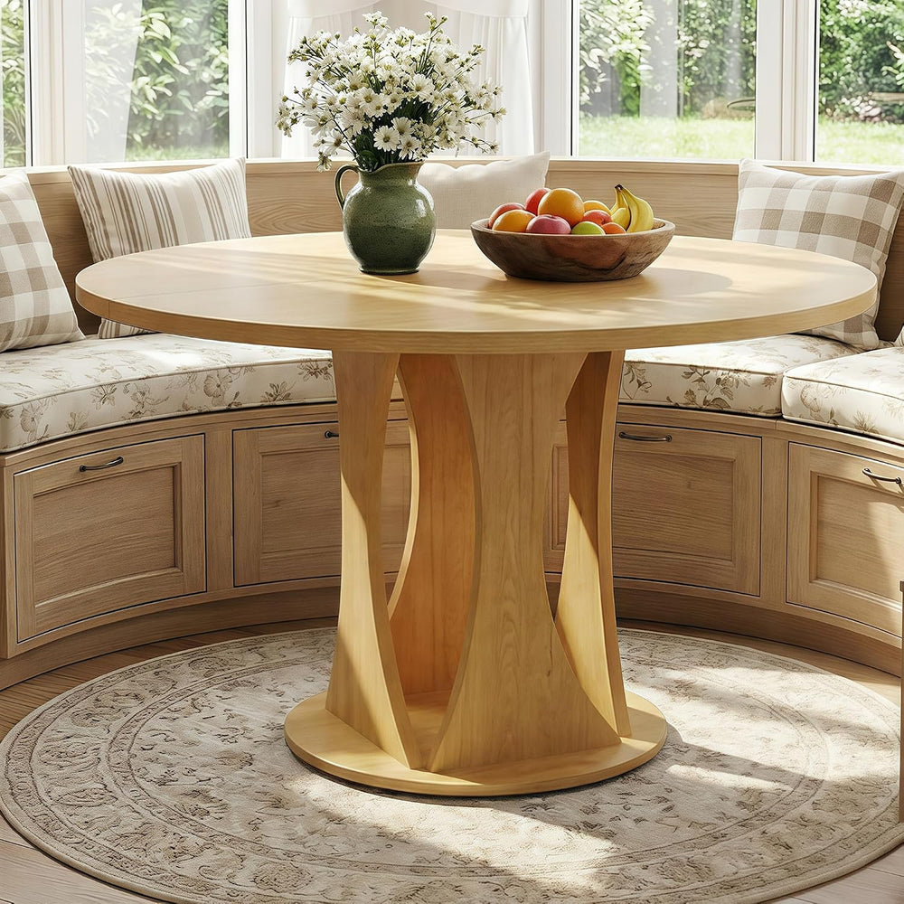 iPormis Round Dining Table, 47'' Kitchen Table for 4-6, Dining Room D...