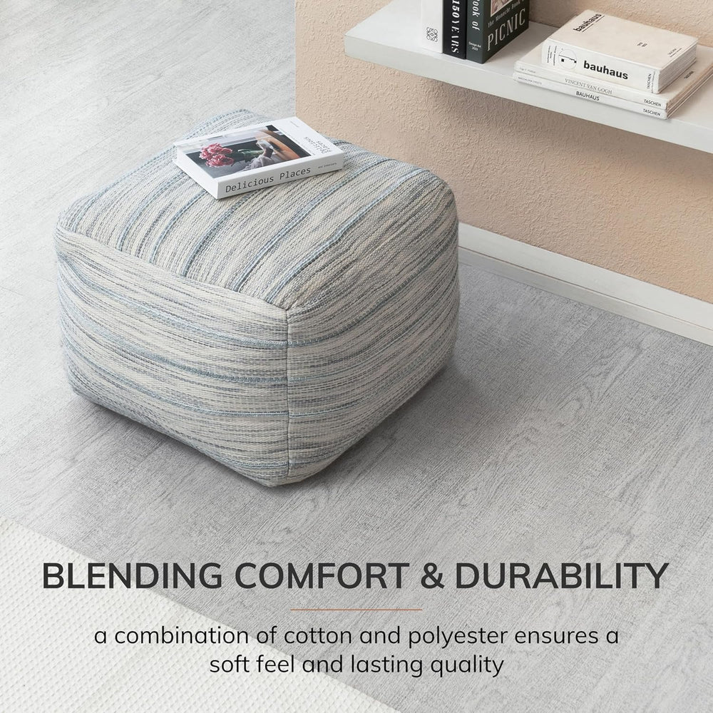 Anji Mountain 16" H x 22" W Handmade Pouf Ottoman for Living Room &...