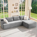 Hobestluk Modular Sectional Sofa Couches L-Shape Couch 3 Seat Modular Sofa Memory Foam Sectional Couches for Living Room, Cloud Couch with Oversized Chaise (96“ Right Facing)