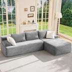 Hobestluk Modular Sectional Sofa Couches L-Shape Couch 3 Seat Modular Sofa Memory Foam Sectional Couches for Living Room, Cloud Couch with Oversized Chaise (96“ Right Facing)