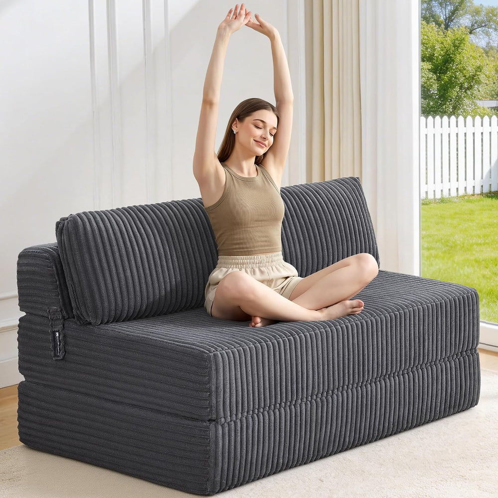 Convertible 4-in-1 Folding Sofa Bed Sleeper Chair Couch Foldable Chaise Loung...