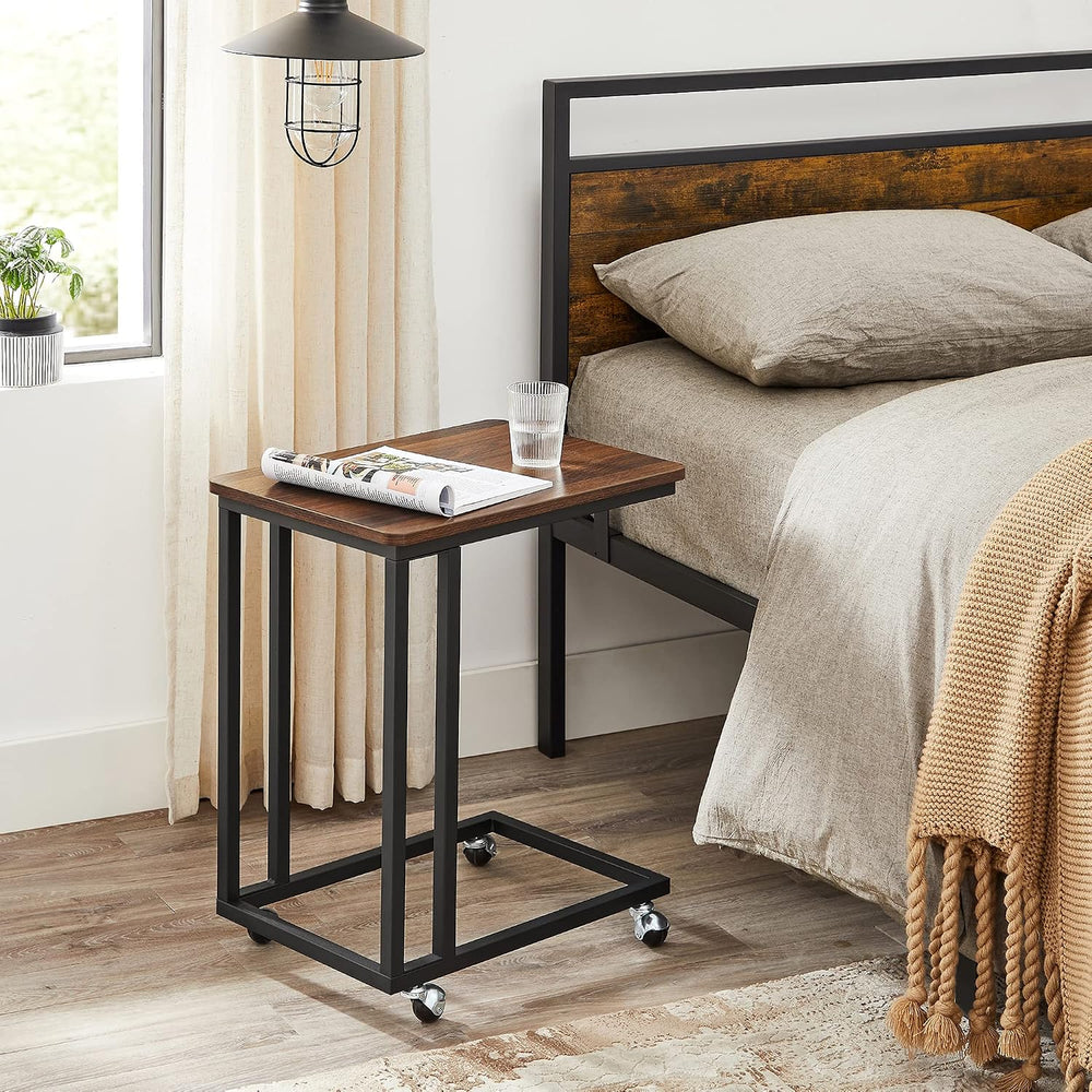 VASAGLE C Shape End Table for Couch or Sofa, Industrial Small Side Table | TV...