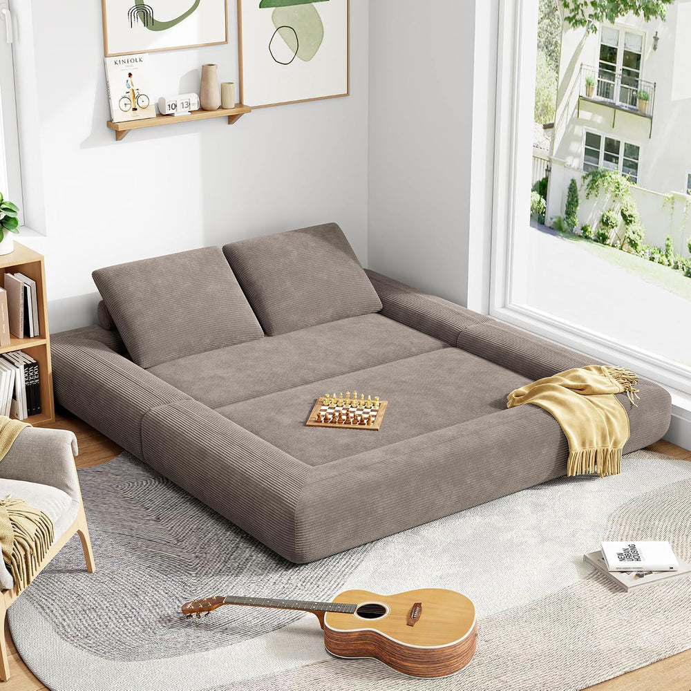 LIKIMIO FlipNest Convertible Sleeper Sofa Bed Floor Sofa 3-in-1 No Assembly, ...