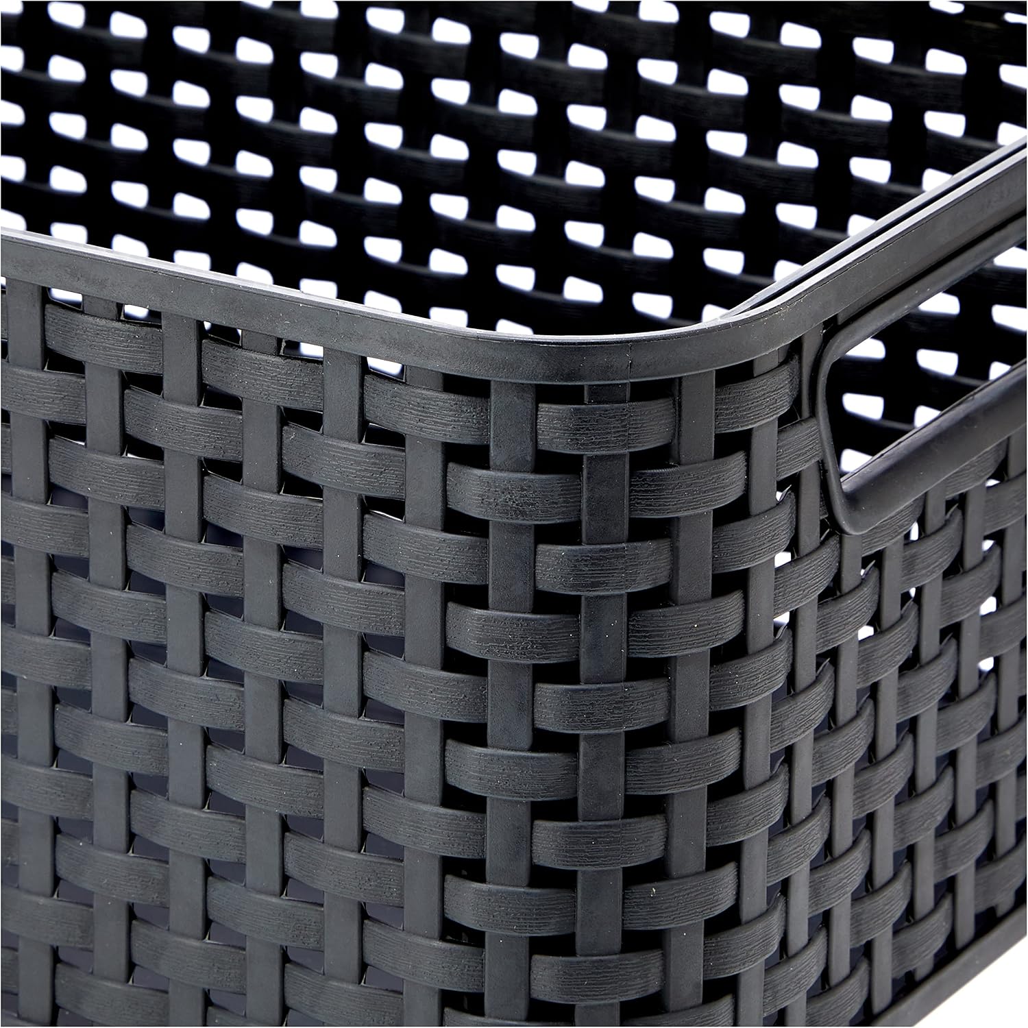 CURVER Style S - storage boxes & baskets (Storage basket, Grey, Rattan, Monotone, Bathroom, Bedroom)