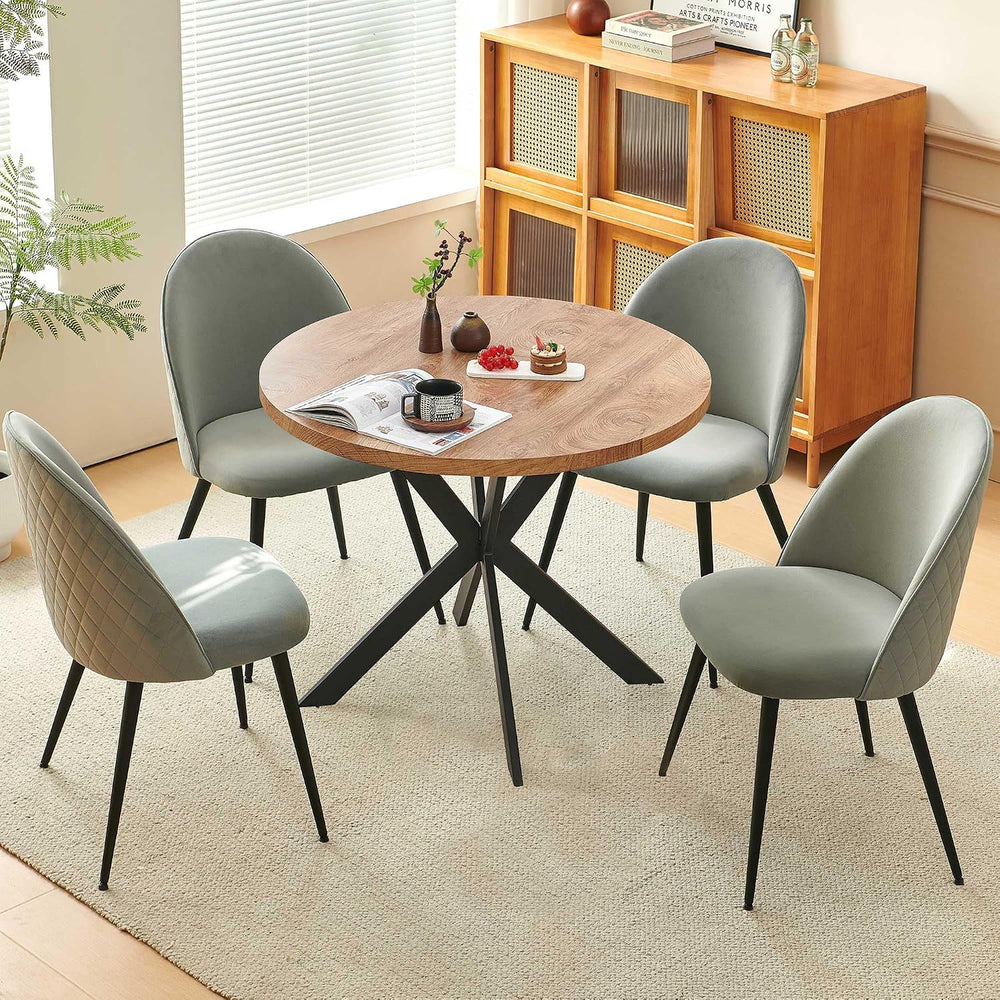 Homedot Dining Table Set for 4, Modern Mid-Century Compact Kitchen Table with...