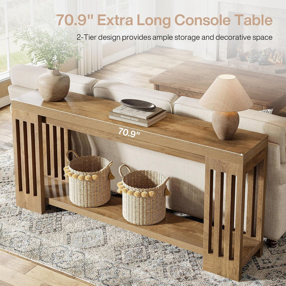 Tribesigns 70.9-Inch Extra Long Entryway Table, Farmhouse Sofa Console Table ...