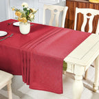 IVAPUPU Textured Linen Table Cloth for Rectangle Table - Waterproof Fabric Tablecloth Rectangular Wrinkle Free Wipeable Dining Cover for Wedding/Birthday/Party/Valentine Decor, 52x 70 Inch
