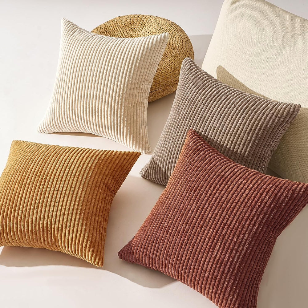 Topfinel Yellow Brown Gradient Rustic Pillow Case Boho Throw Pillow Covers 22...
