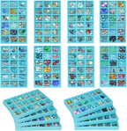 12 Pack Stackable Velvet Jewelry Organizer Trays for Drawers Earring Organizer Inserts Necklace Storage Ring Bracelet Display Case, 216 Grids, Blue