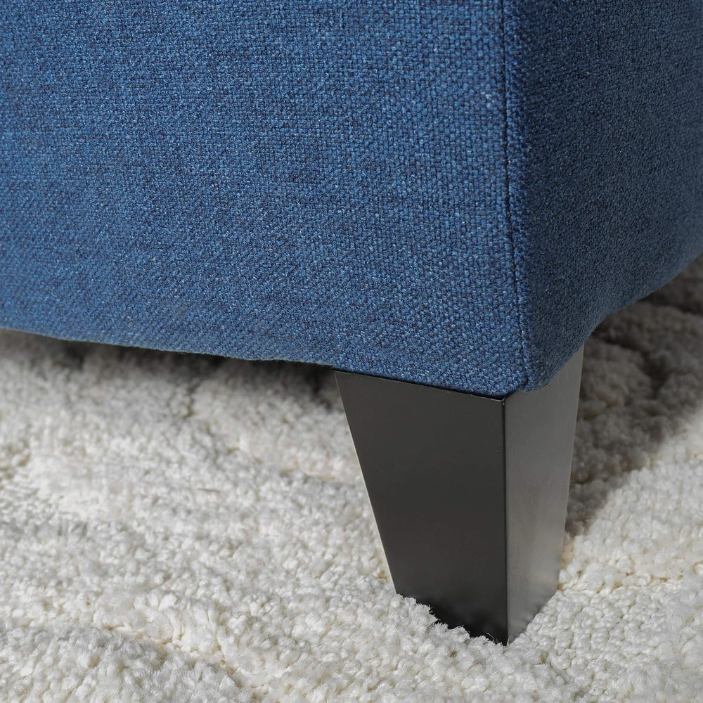 Christopher Knight Home Ottilie Fabric Storage Ottoman, Dark Blue, 17.75&quot...