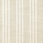 HomePop Modern Fabric Storage Ottoman with Wood Top -Marigold Pinstripe Cream Fabric