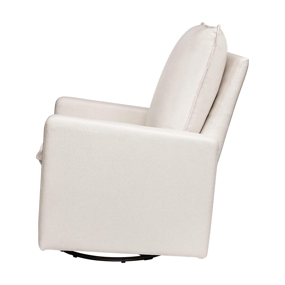 Babyletto Cali Pillowback Swivel Glider in Performance Plastic Cream Eco-Weav...