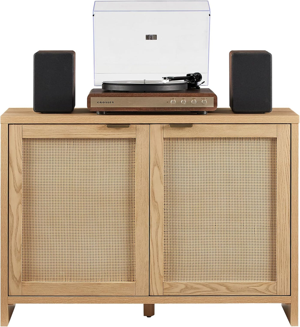 Crosley Furniture Kenji Record Player Cabinet with Vinyl Storage, Media Stand...