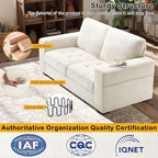 Hanherry 70" Loveseat Sofa for Living Room, Modern Comfy Couch with Medium Firm Seat Cushion, Removable Cover,Wide Armrest,USB/Type-C Port,Chenille Fabric Couches for Small Space,Apartment,Bedroom