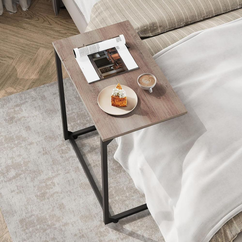 WLIVE C-Shaped End Table, Small Side Tables for Sofa, Wide Couch Table That S...