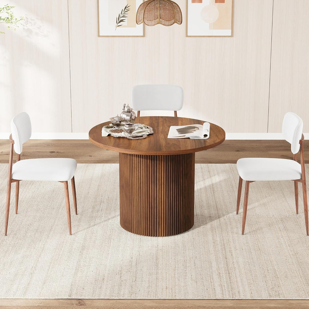 weselon 42"-105" Extendable Dining Table for 4-12, Expandable Oval ...