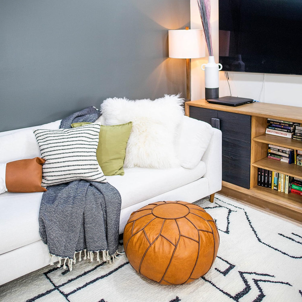Moderner Pouf Ottoman Pumpkin Color