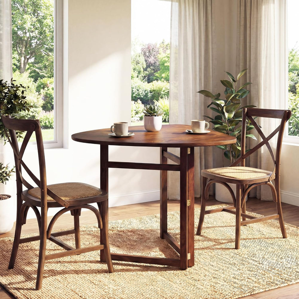 Giantex 31.5" Folding Dining Table for 2-3, Drop Leaf Kitchen Table with...