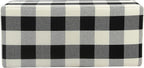 HomePop 36" Storage Ottoman Bench with Hinged Lid - Black Buffalo Plaid