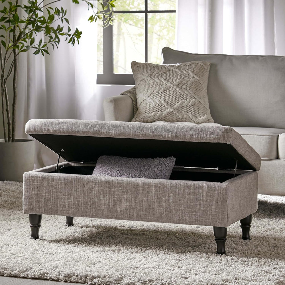 Storage Ottoman Bench, 40 Inch Tufted Ottoman with Storage Compartment and So...