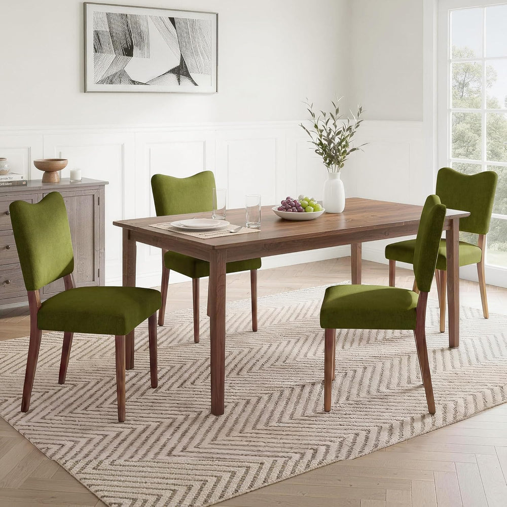 KISLOT Upholstered Dining Chairs Set of 4, Modern Velvet Kitchen Chairs with ...