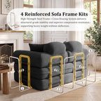 Convertible Sofa Bed with High Backrest Headrest Boneless Loveseat Sleeper Folding Couch Bed with 4 Pillows Futon Couch for Bedroom,Apartment Living Room, No Assembly (Pink, 59.0” Hight Backrest Sofa)