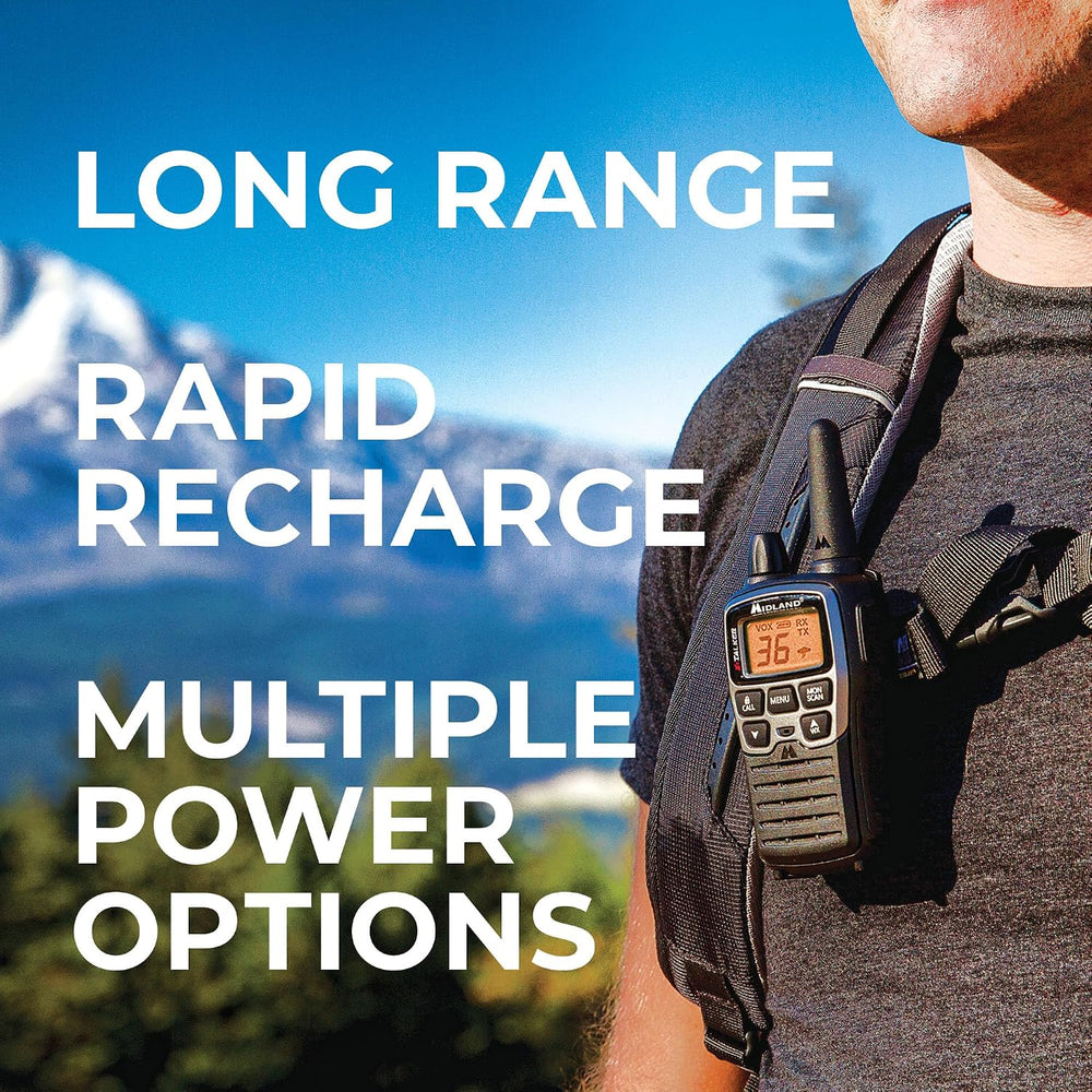 Midland T77VP5 X-Talker FRS Walkie Talkie, Black