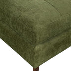Poly and Bark Napa Velvet Ottoman in Distressed Green