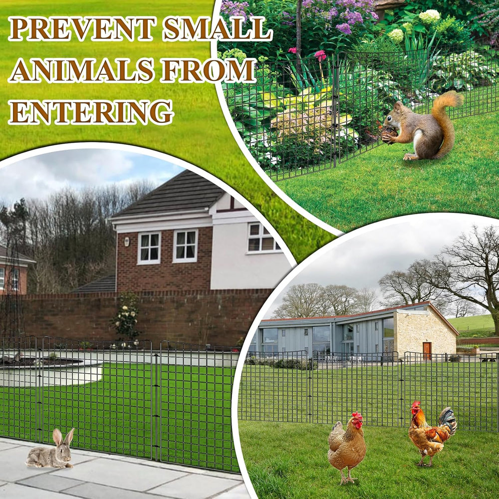 10 Panels Garden Fencing Animal Barrier, 36in(H) X 25ft(L)