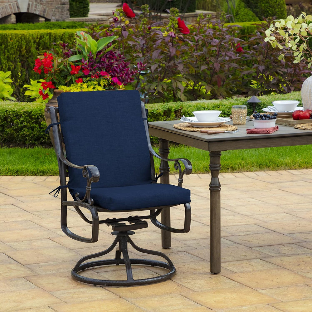 Arden 2-Pack Patio Dining Outdoor Chair Cushions, 20x44, Rain-Proof Seat Pad,...