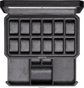 ROTHWELL 12 Slot Leather Watch Box with Valet Drawer - Luxury Watch and Jewelry Case Display Organizer, Microsuede liner, Mens Locking Storage Holder Large Glass Top (Black/Grey)