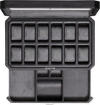 ROTHWELL 12 Slot Leather Watch Box with Valet Drawer - Luxury Watch and Jewelry Case Display Organizer, Microsuede liner, Mens Locking Storage Holder Large Glass Top (Black/Grey)