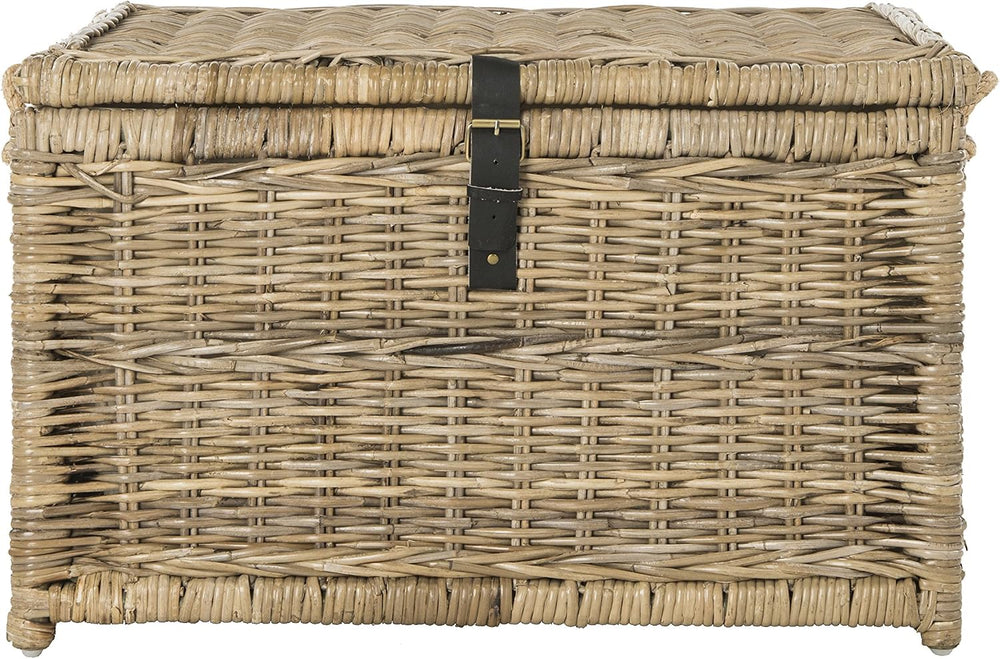 happimess Caden Collapsible Wicker Storage Trunk Chest 30", Natural | Ha...