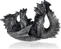 True 10143 Polyresin Dragon Wine Bottle Holder Decorative, Single Wine Bottle Holder, Wine Holder Stand, Wine Bar, Wine Decor, Set of 1, Black