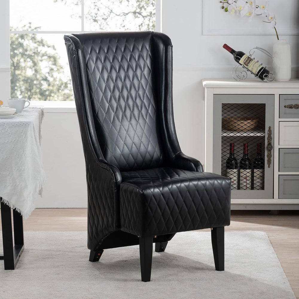Henf High Back Dining Chair Set of 2, Upholstered Wing Back Dining Chairs Kin...