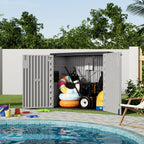 Outdoor Storage Cabinet for Patio & Garden Shed, 37Cu.ft Outdoor Storage Shed Waterproof,Horizontal Outdoor Cabinet for Garage, Pool Storage.