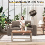Hanherry 70" Loveseat Sofa for Living Room, Modern Comfy Couch with Medium Firm Seat Cushion, Removable Cover,Wide Armrest,USB/Type-C Port,Chenille Fabric Couches for Small Space,Apartment,Bedroom