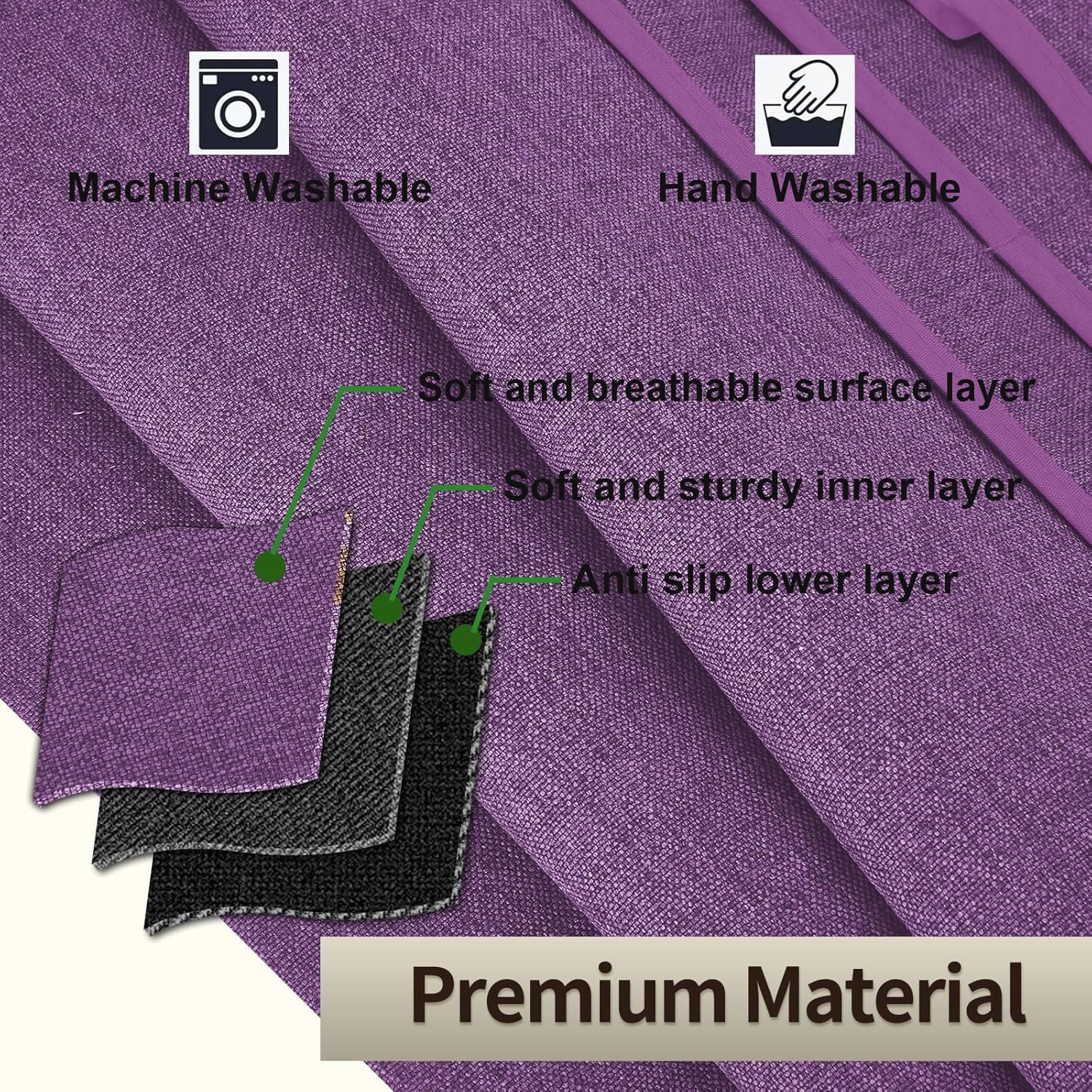 Remote Control Holder Armchair Caddy for Recliner Couch, Non-Slip Armrest Organizer with 5 Pockets for Magazine, Tablet, Phone, iPad (Purple)