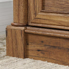 Sauder Palladia Executive Desk, 29.5"D x 65.1"W x 29.61"H, Vintage Oak finish