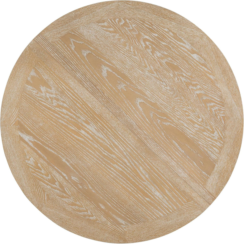 42" Round Dining Table for 4-6, Functional Round Extendable Wood Folding...
