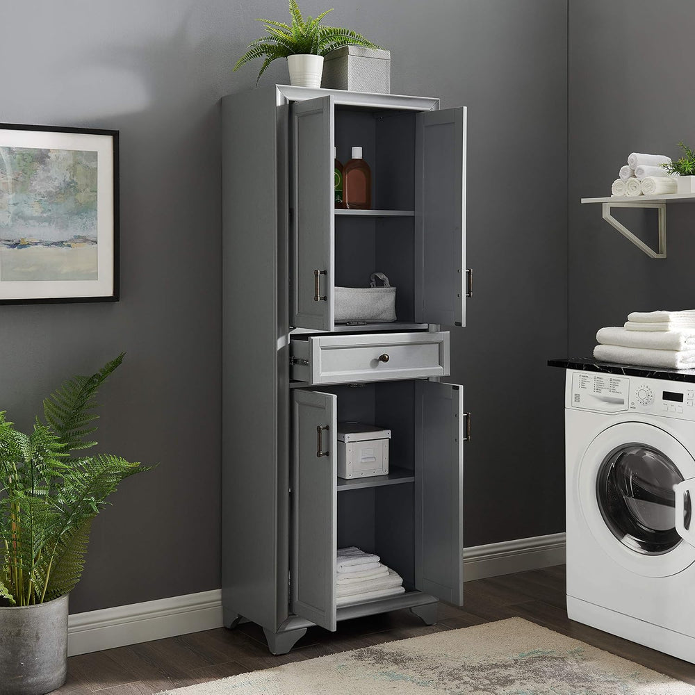 Crosley Furniture Tara Pantry Storage Cabinet with Shelves, Kitchen, Dining, ...