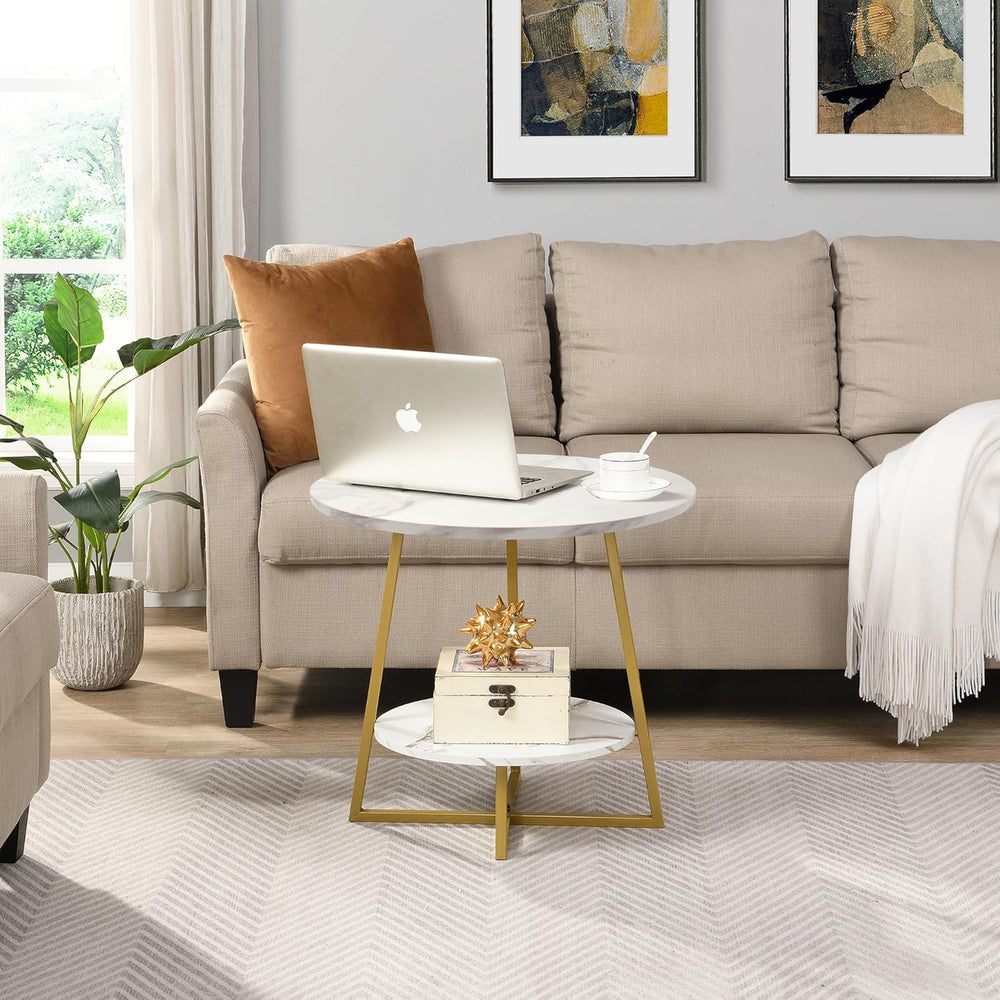 D&H FURNIMMT 20" Living Room Side Table Set of 2 for Small Spaces, 2...