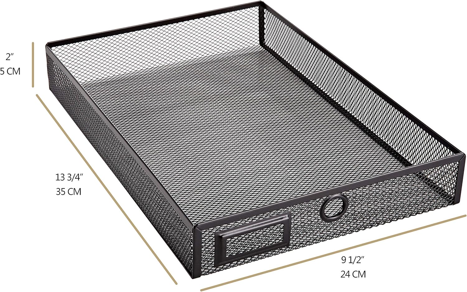 Annova Desk Organizer Wire Mesh 3 Tier Sliding Drawers Paper Sorter/Multifunctional/Premium Solid Construction for Letters, Documents, Mail, Files, Paper, Kids' Art Supplies (Black)