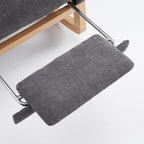 Rocking Chair with Foot Rest, Nursery Glider Teddy Gliding Rocking Chair with Retractable Footrest Rubber Wood Legs Side Pocket High Back & Wide Seat Nursing Chair for Living Room (Gray)