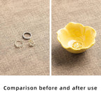 Small Rose Jewelry Dish, Ring Holder Dish, Ceramic Jewelry Tray | Keeps rings, earrings, coins, and keys easy to find on vanities or nightstands, and makes a sweet gift for moms and sisters