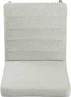 HomePop Channeled Metal Dining Chair - Sustainable Gray Woven (Single Pack)
